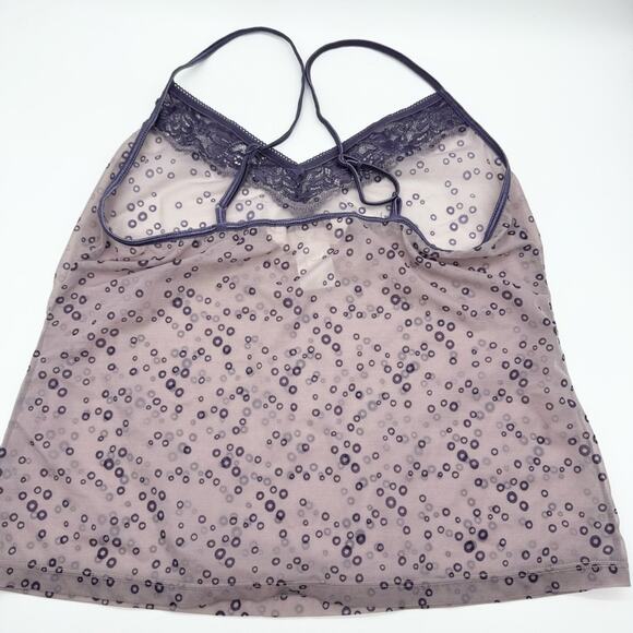 Y2K Whimsigoth Fairy Grunge Coquette Sheer Intimate Camisole Tank Top Purple M - Picture 9 of 12